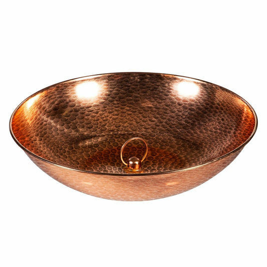 Plow & Hearth What She Shed Rain Chain, Rain Chain Basin, Metal, Metallic Copper