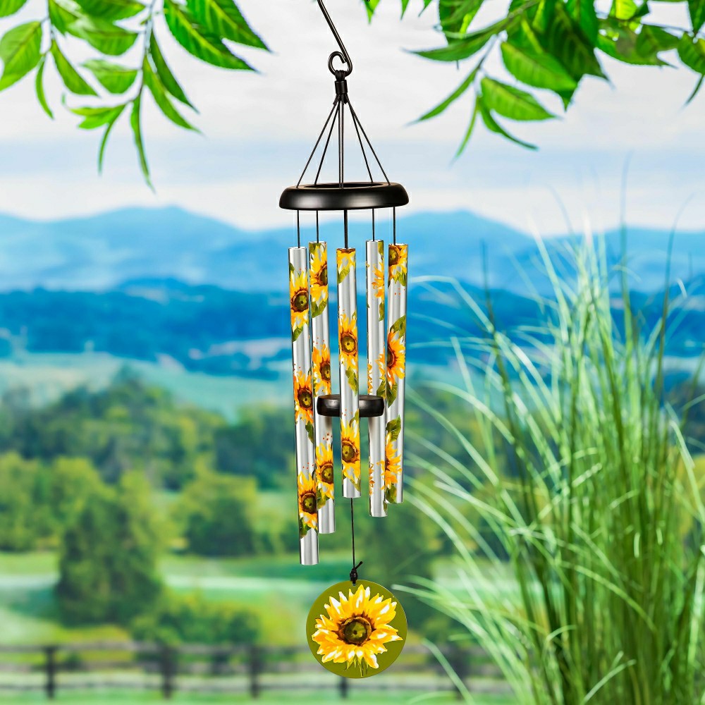 Plow & Hearth Hand-Tuned Sunflower Wind Chime