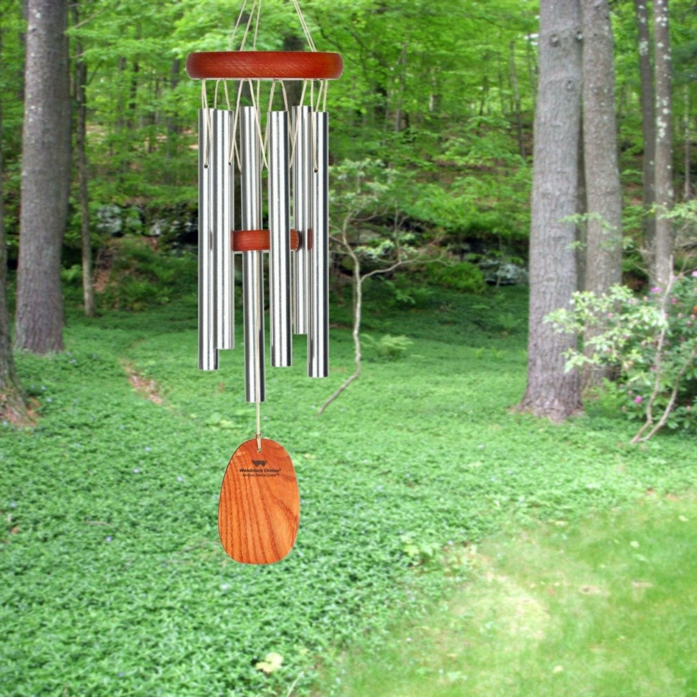 Plow & Hearth Small Weather-Resistant Aluminum & Bamboo Amazing Grace Tone Wind Chime