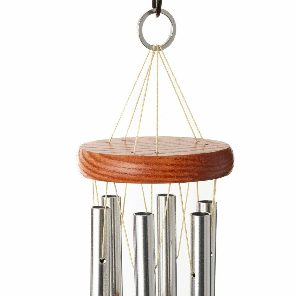 Plow & Hearth Small Weather-Resistant Aluminum & Bamboo Amazing Grace Tone Wind Chime