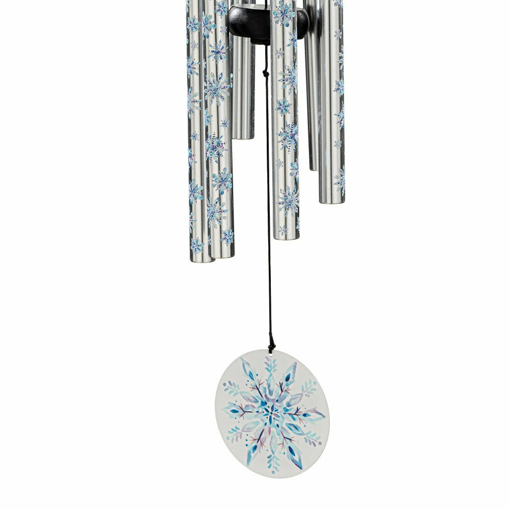 Plow & Hearth Crystal Snowflakes Printed Avria Wind Chime, 27" H