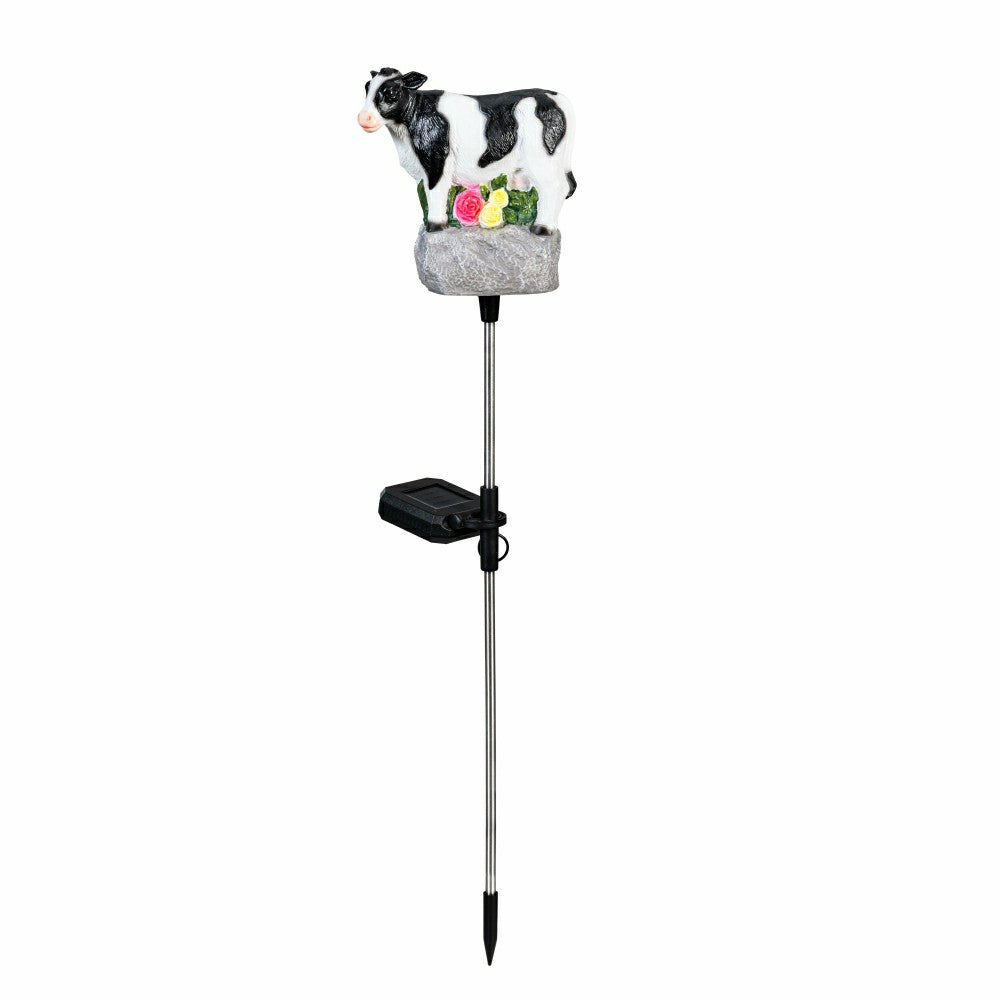 Plow & Hearth Cow with Sound Solar Garden Stake