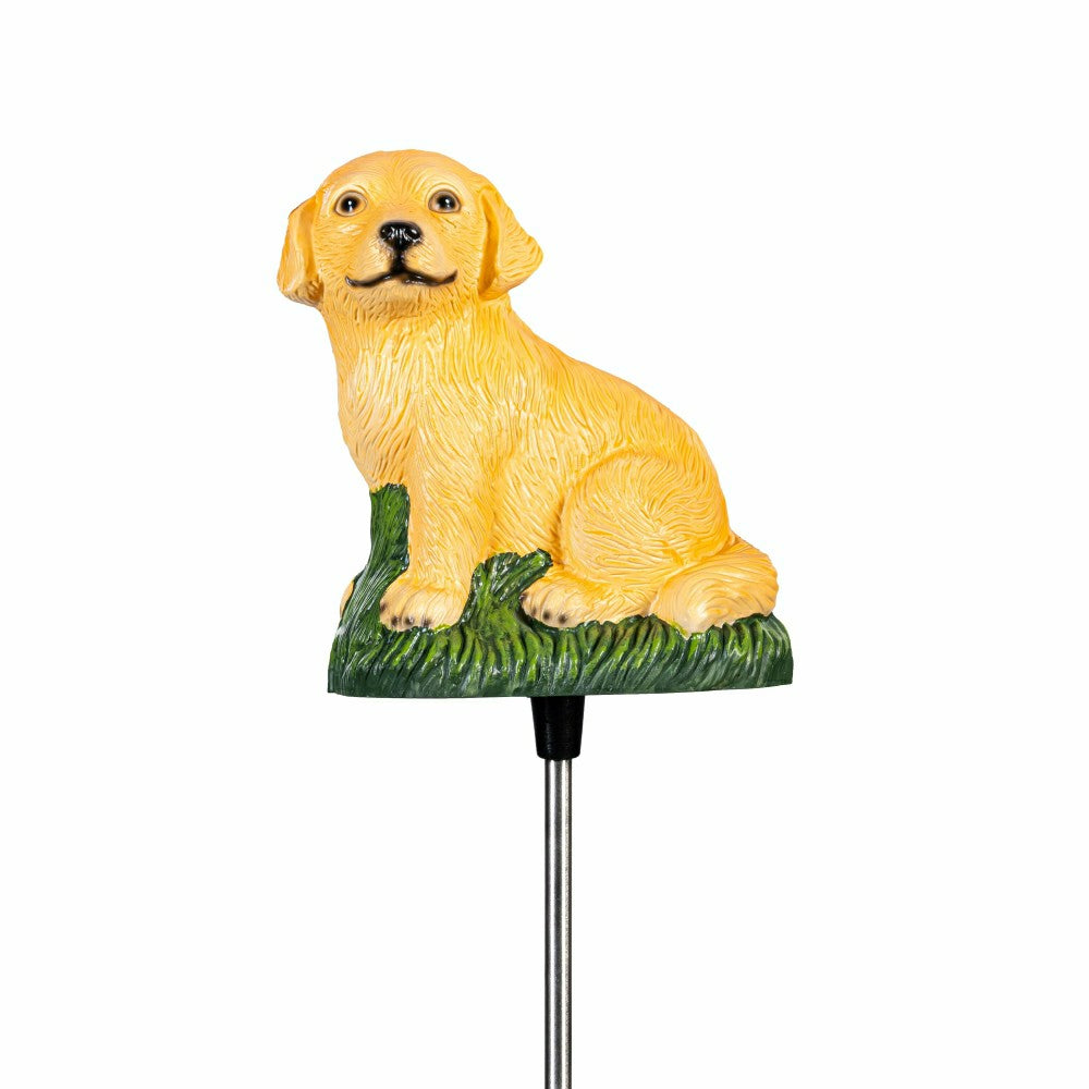 Plow & Hearth Dog with Sound Solar Garden Stake