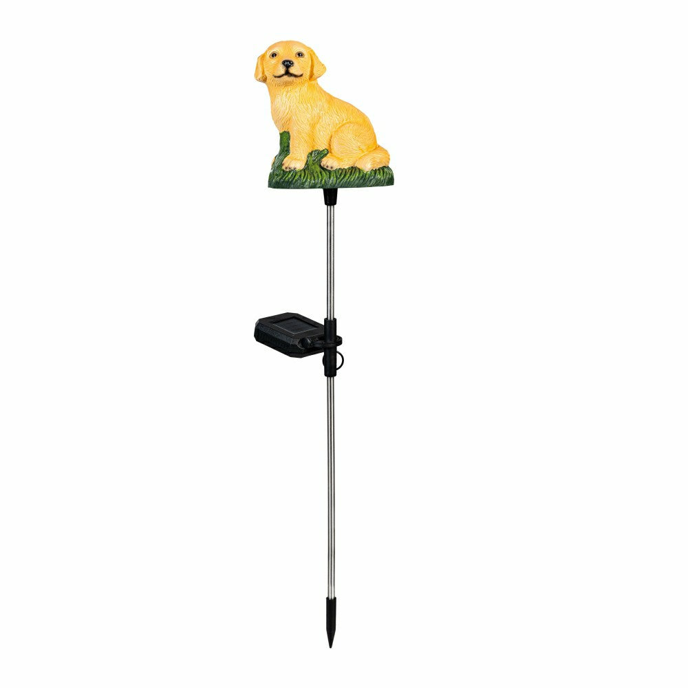 Plow & Hearth Dog with Sound Solar Garden Stake
