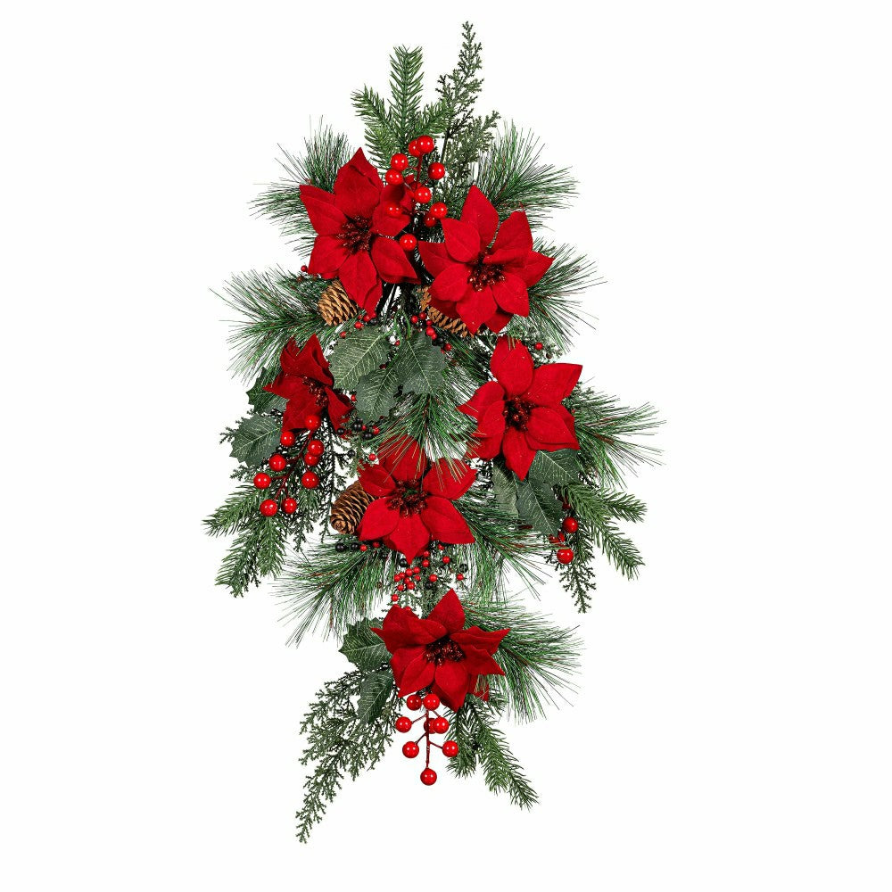 Plow & Hearth Feels Like The Holidays Swag Artificial, 28"H