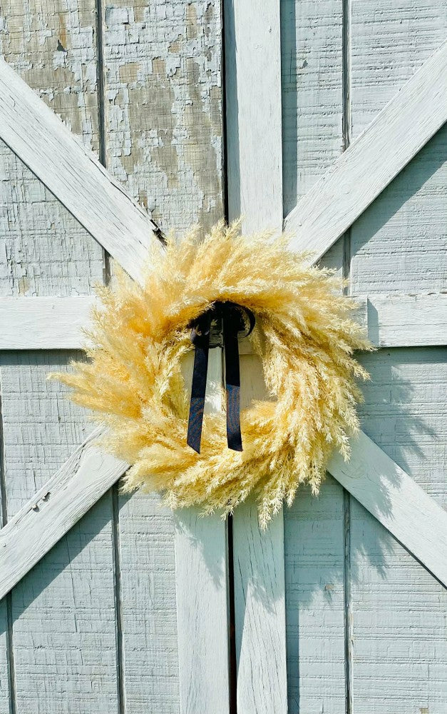 Plow & Hearth Boho Pampas Wreath