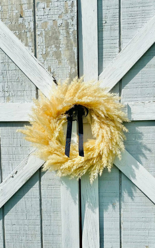 Plow & Hearth Boho Pampas Wreath