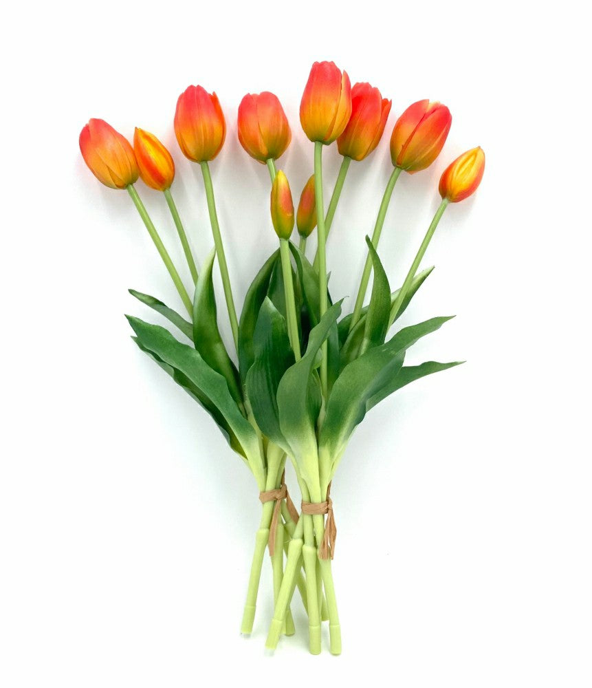 Plow & Hearth Artificial Real Touch Tulips - Bundle of 10