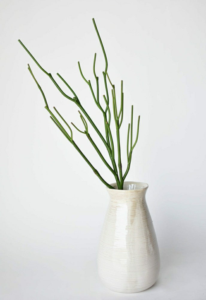 Plow & Hearth 23" Faux Green Pencil Cactus Succulent Stem