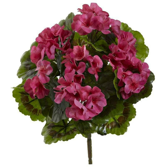 Plow & Hearth Geranium Artificial Bush - Set of 4