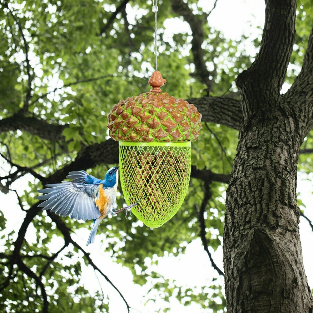 Plow & Hearth Metal Acorn Wild Bird Feeder
