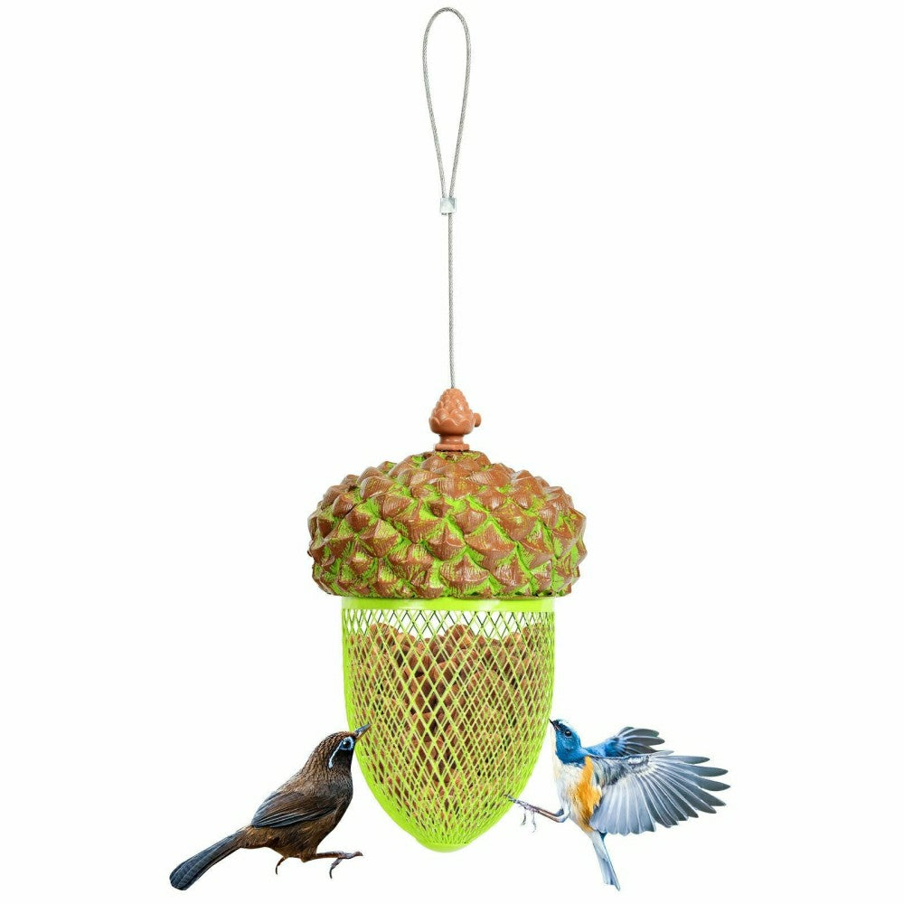 Plow & Hearth Metal Acorn Wild Bird Feeder