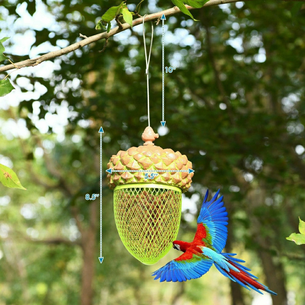 Plow & Hearth Metal Acorn Wild Bird Feeder
