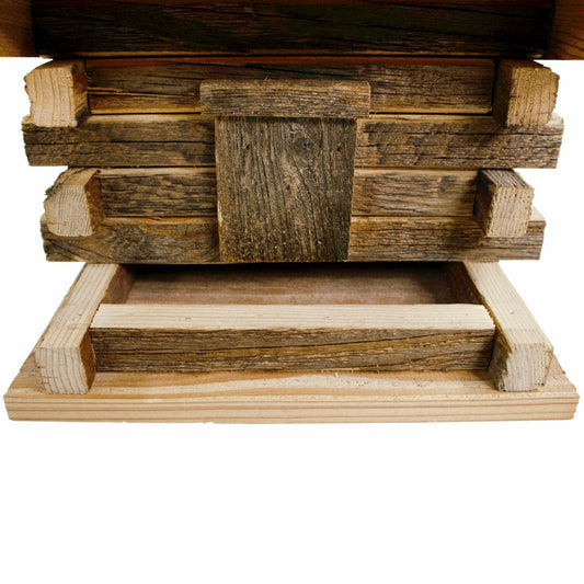 Plow & Hearth Franklin Cedar Log Cabin Bird Feeder