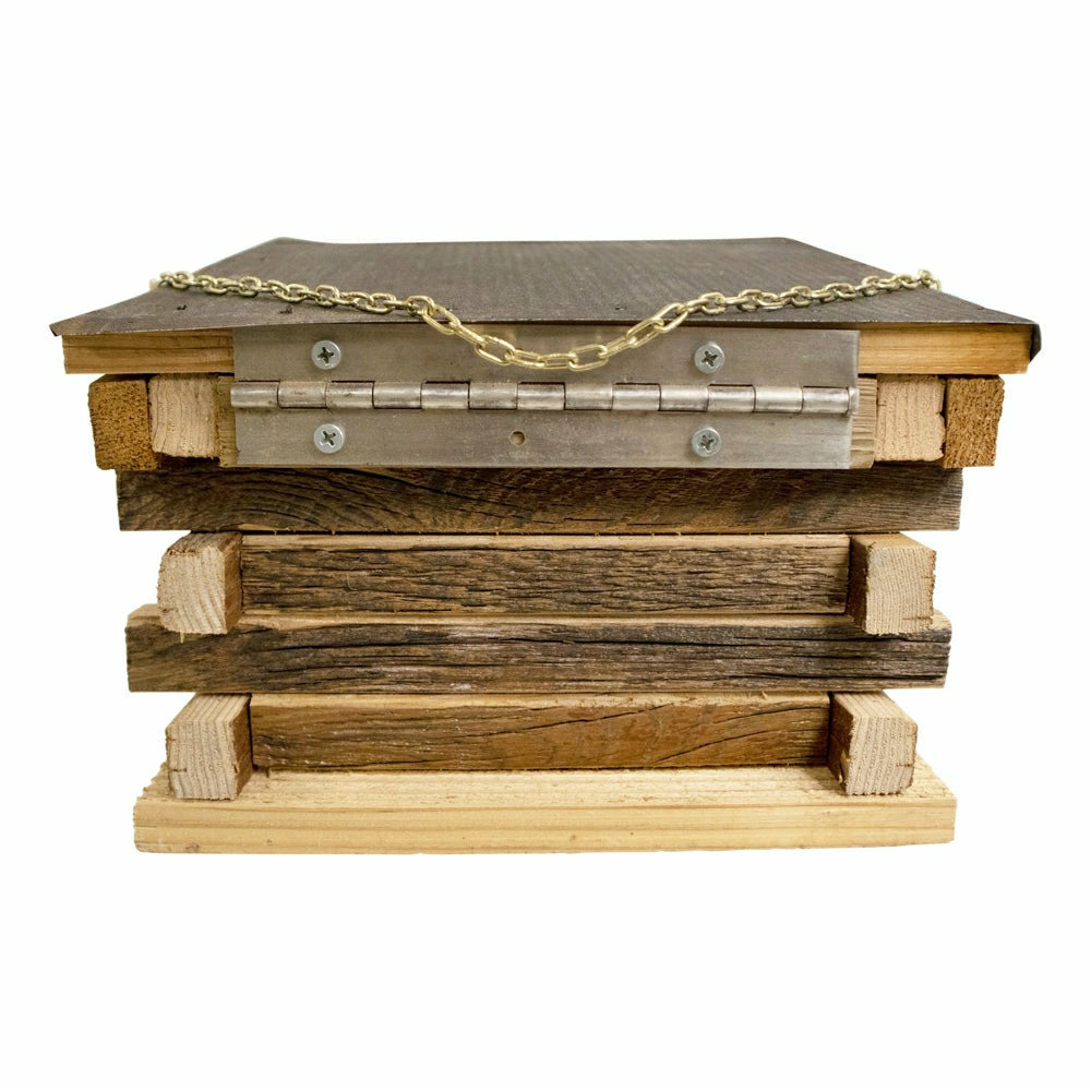 Plow & Hearth Franklin Cedar Log Cabin Bird Feeder