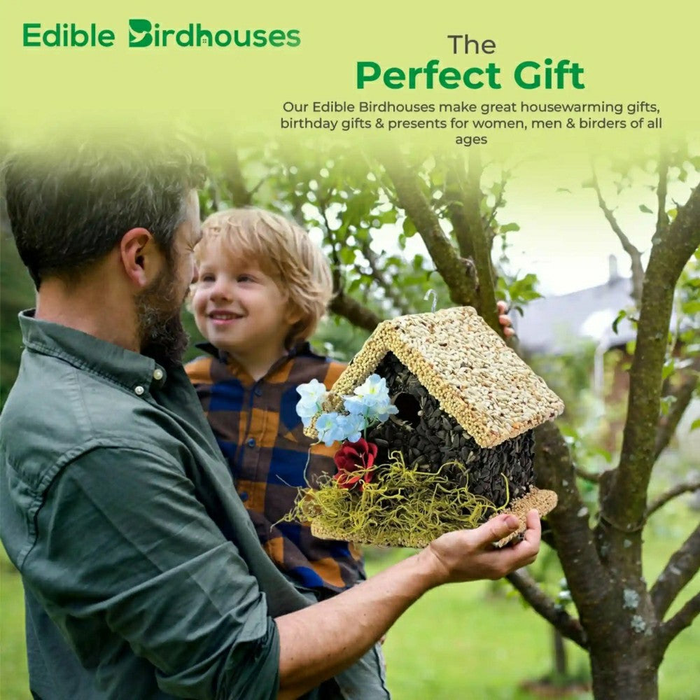 Plow & Hearth SHort Handmade Edible Birdhouse with Light Roof