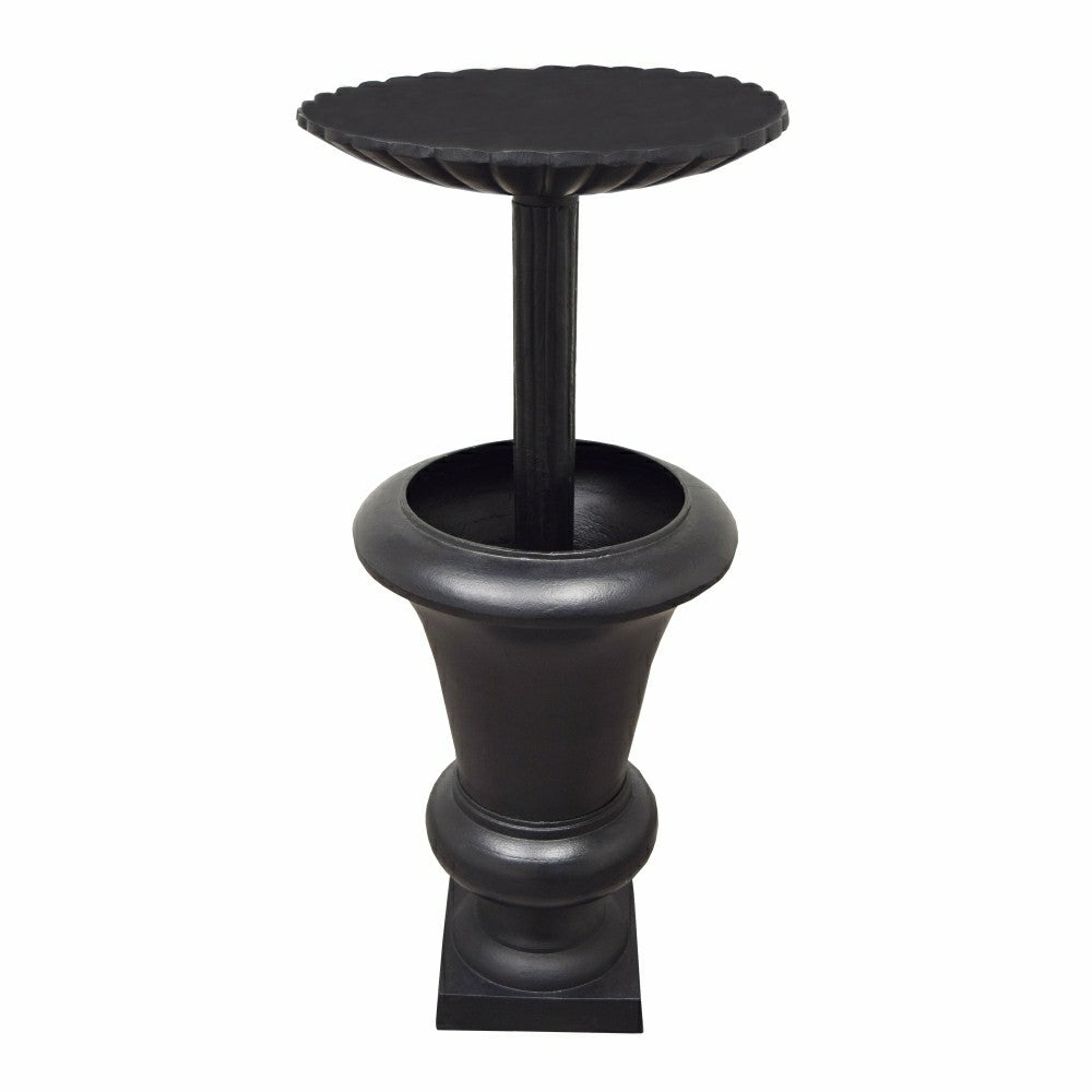Plow & Hearth Ornate Round Cast Aluminum Metal 40-in Bird Bath Planter Vase Combo