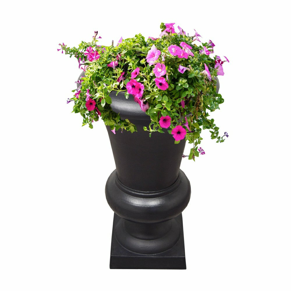 Plow & Hearth Ornate Round Cast Aluminum Metal 40-in Bird Bath Planter Vase Combo