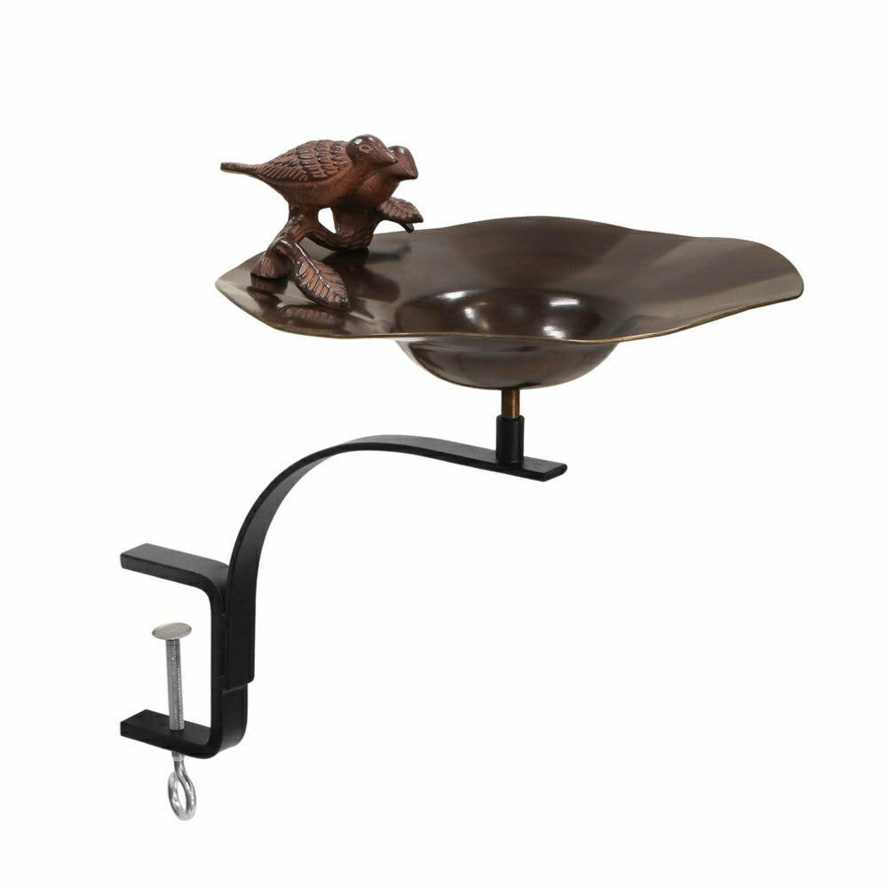 Plow & Hearth Antiqued Birdbath & Railing Bracket