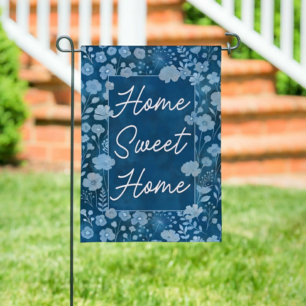 Plow & Hearth VivaStyle Gilded Meadow Burlap Garden Flag TWO