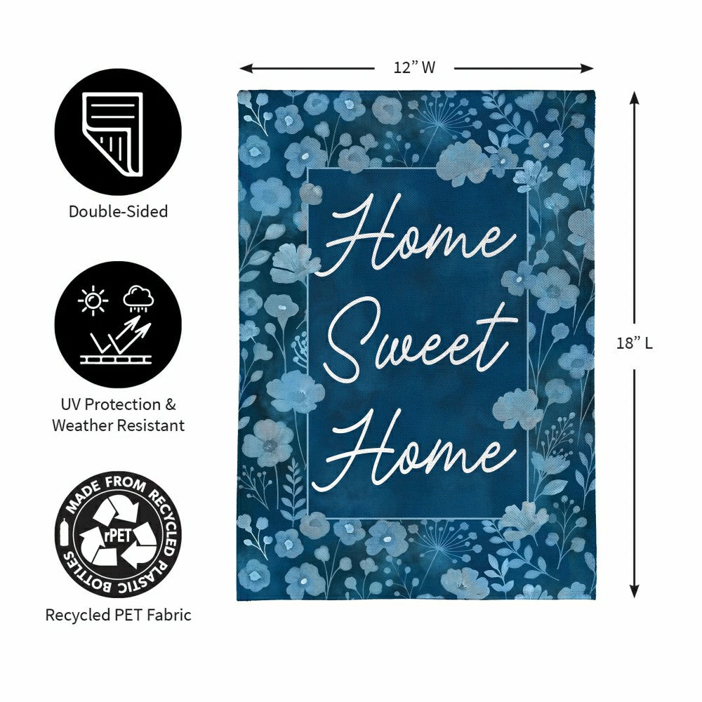Plow & Hearth VivaStyle Gilded Meadow Burlap Garden Flag TWO