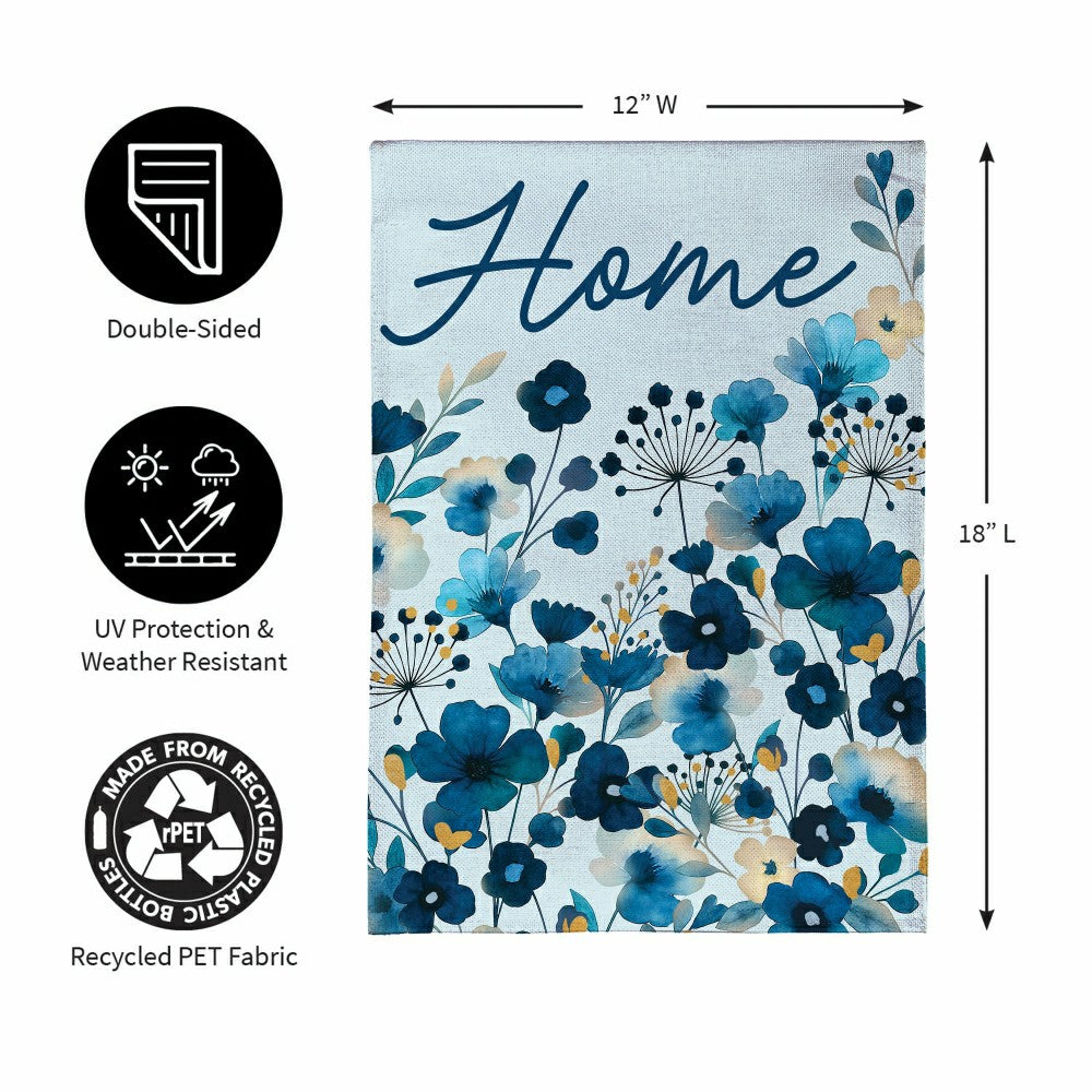 Plow & Hearth VivaStyle Gilded Meadow Burlap Garden Flag ONE