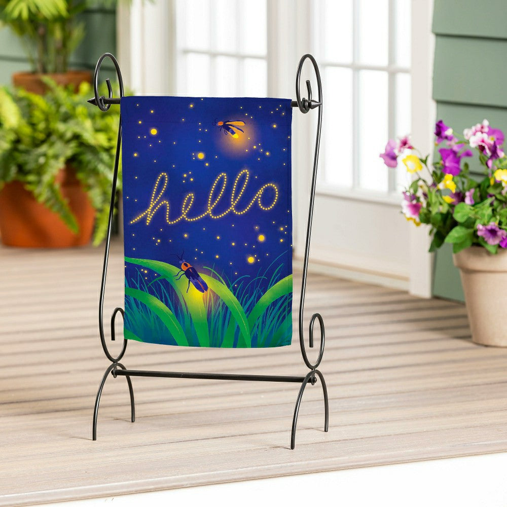 Plow & Hearth Hello Fireflies Garden Flag