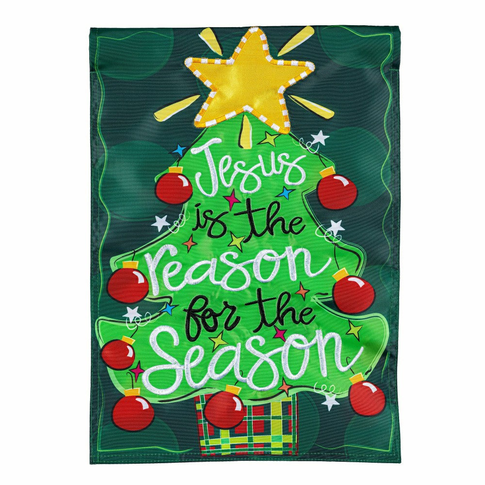 Plow & Hearth Jesus Is The Reason Applique Garden Flag