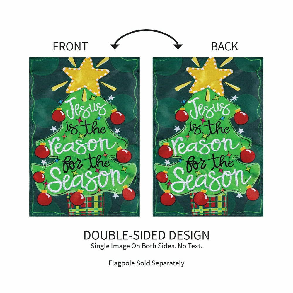 Plow & Hearth Jesus Is The Reason Applique Garden Flag