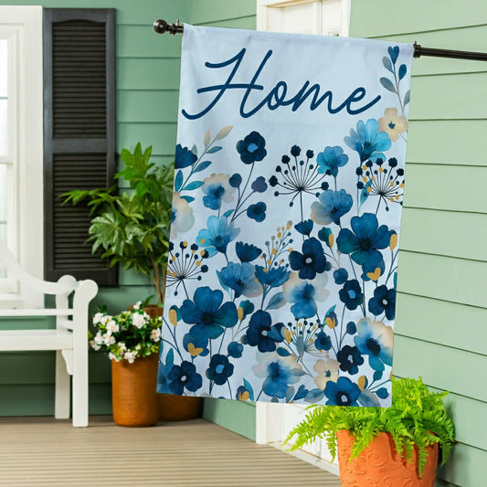 Plow & Hearth VivaStyle Gilded Meadow Burlap House Flag
