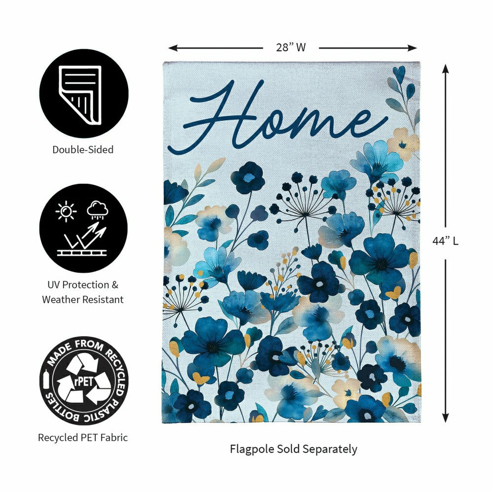 Plow & Hearth VivaStyle Gilded Meadow Burlap House Flag