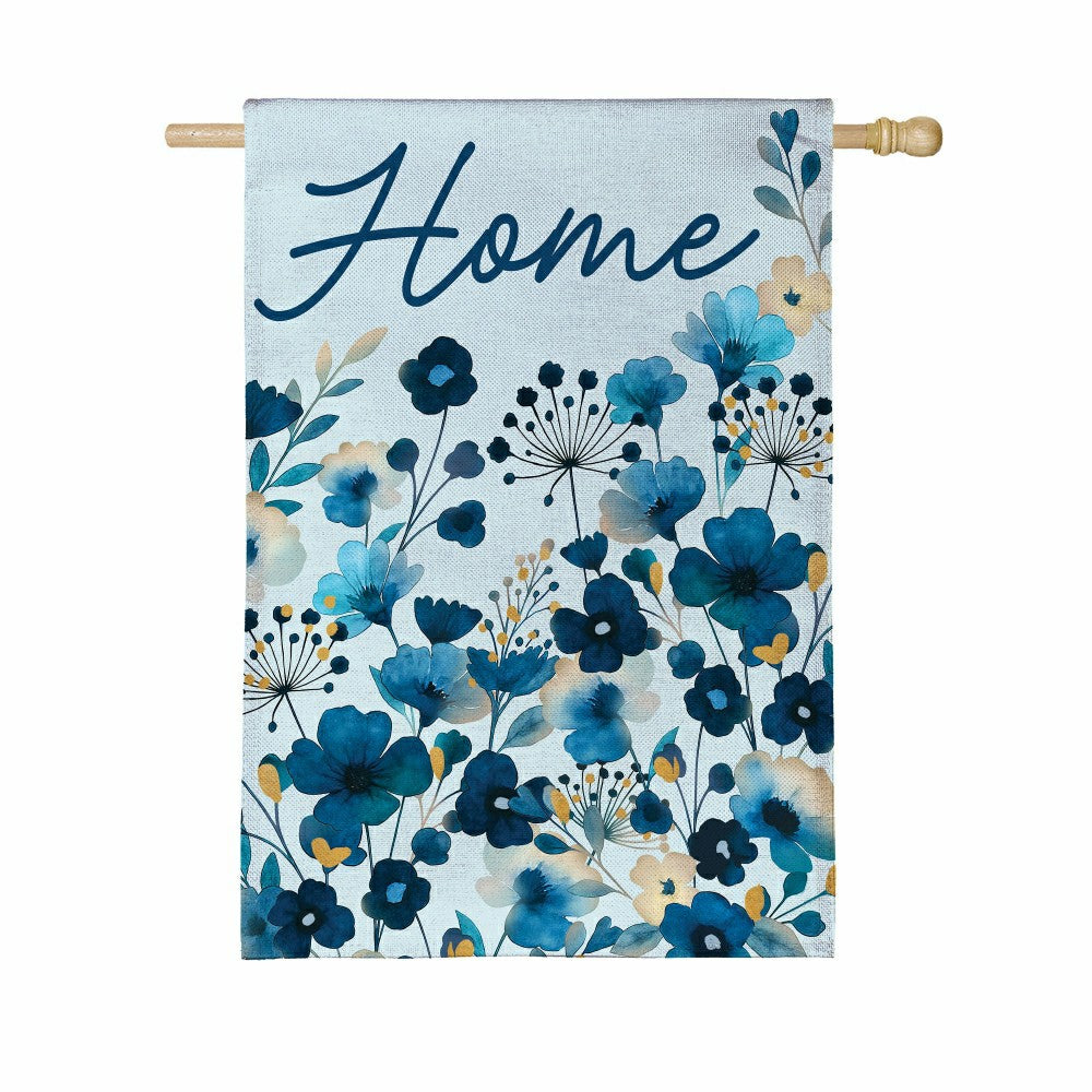 Plow & Hearth VivaStyle Gilded Meadow Burlap House Flag