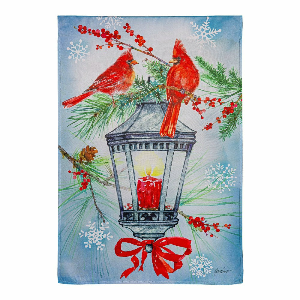 Plow & Hearth Cardinal Lantern Suede House Flag