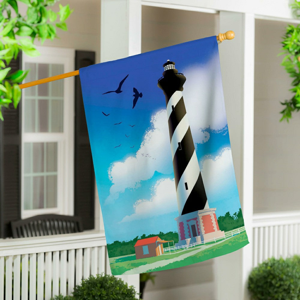 Plow & Hearth Hatteras Lighthouse Suede House Flag