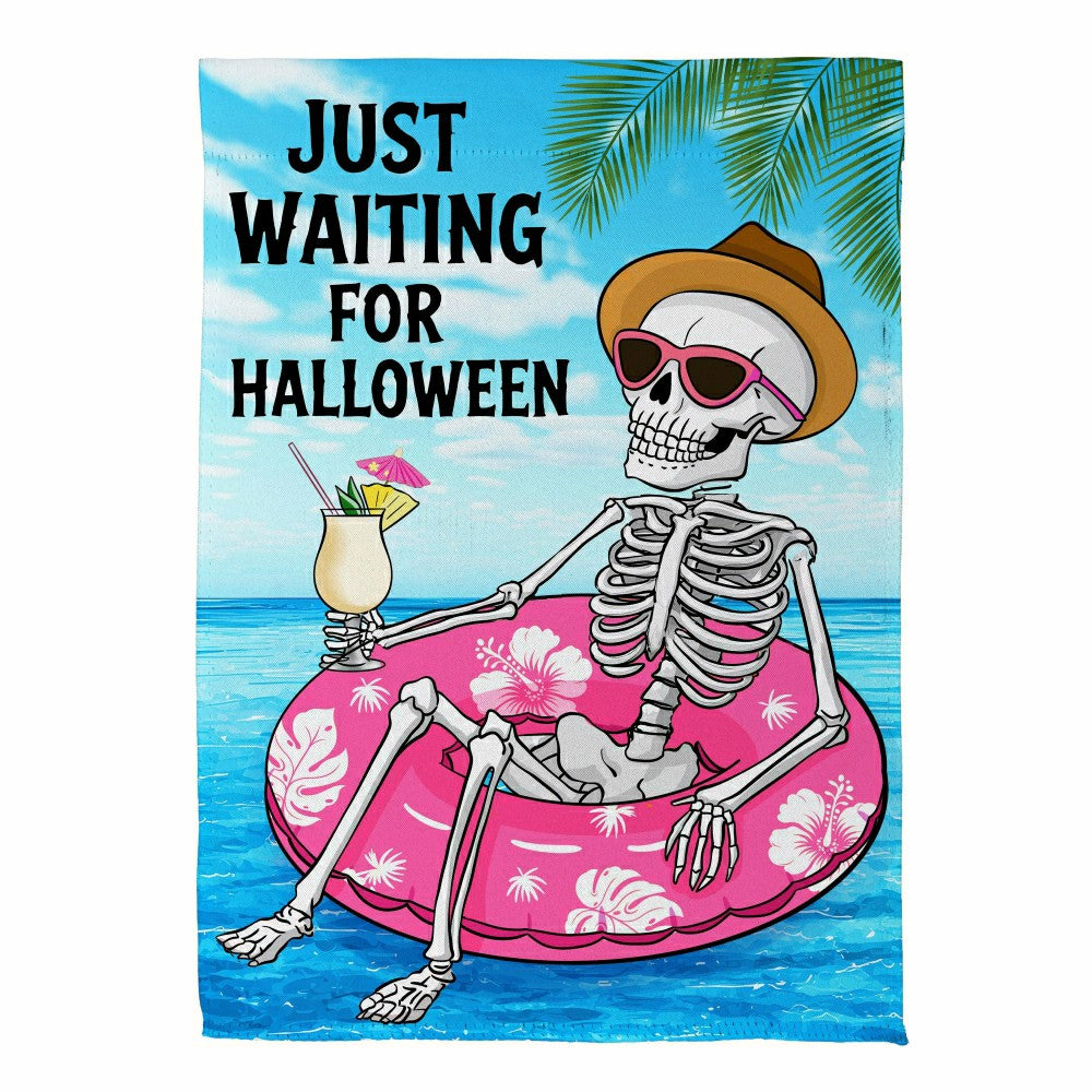 Plow & Hearth Just Waiting for Halloween Suede House Flag
