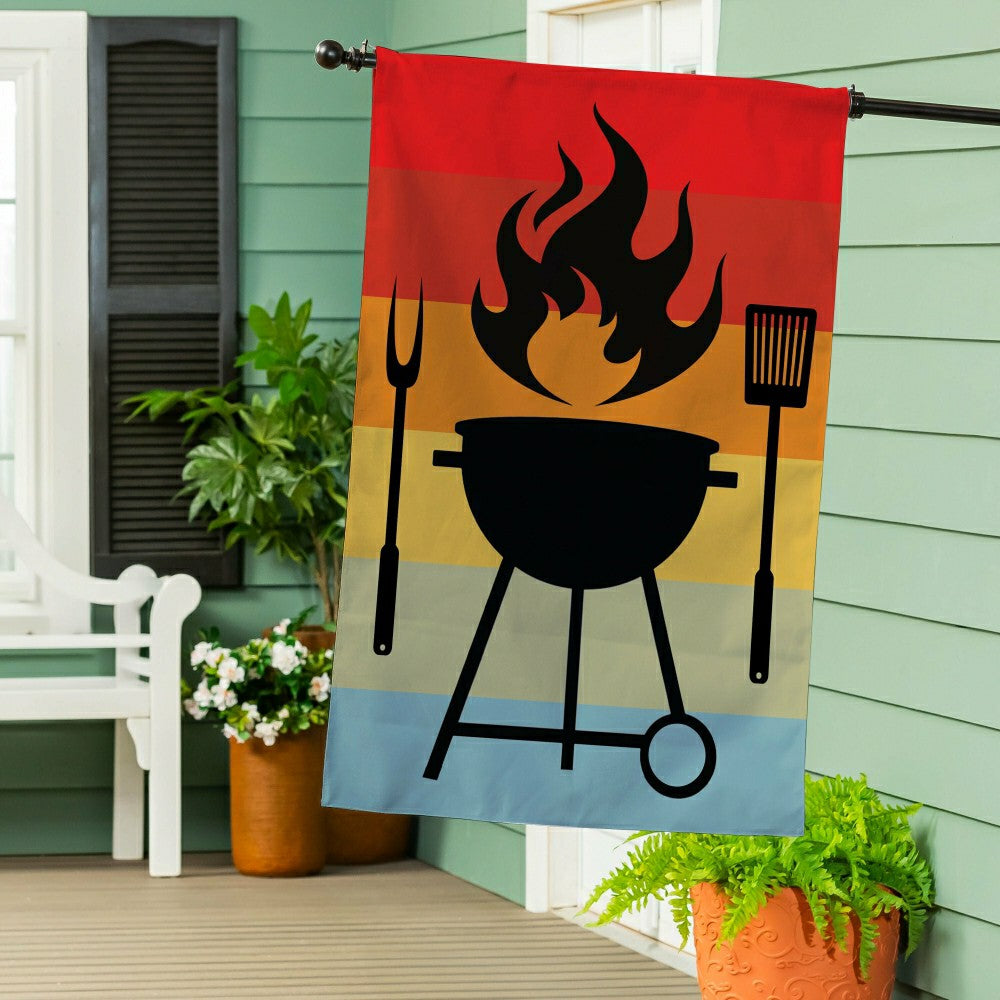 Plow & Hearth Burlap House Flag
