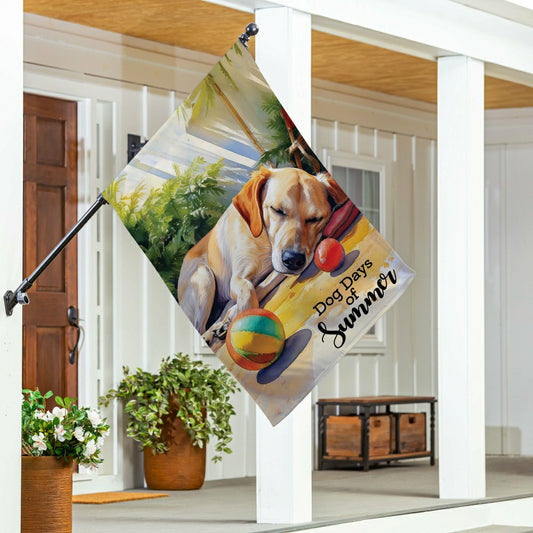 Plow & Hearth Dog Days of Summer Suede House Flag