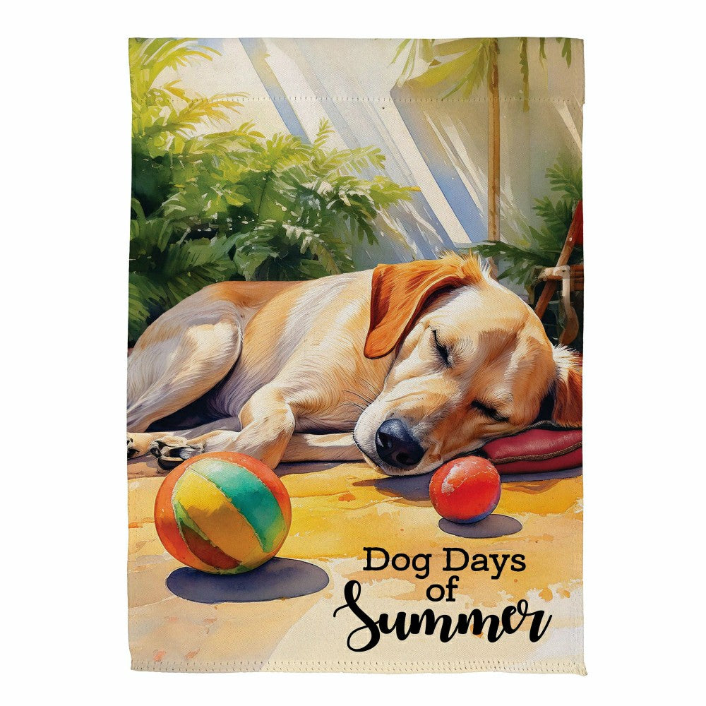 Plow & Hearth Dog Days of Summer Suede House Flag