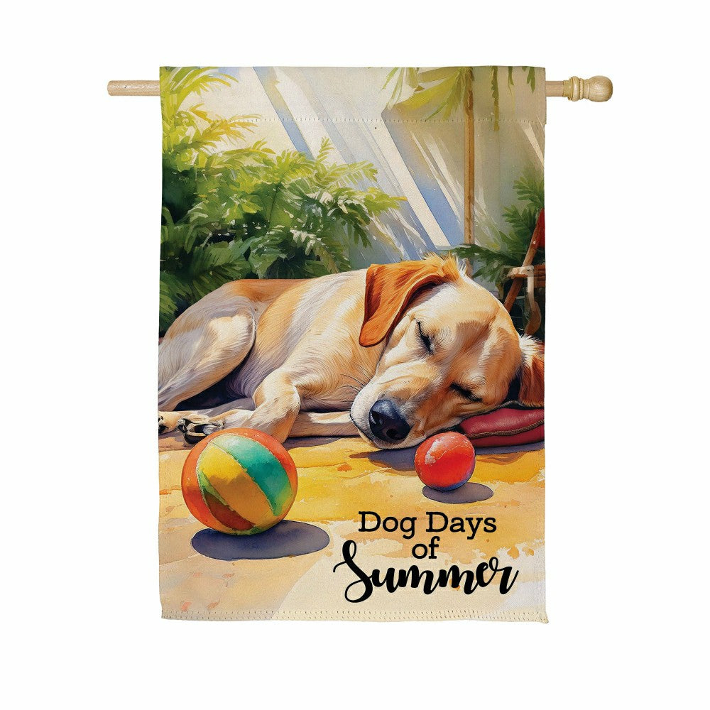 Plow & Hearth Dog Days of Summer Suede House Flag