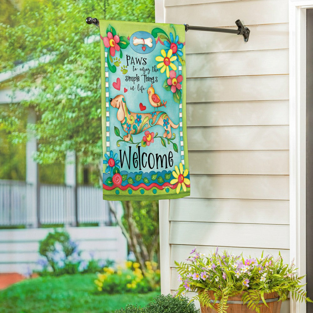 Plow & Hearth Dog Life Suede House Flag