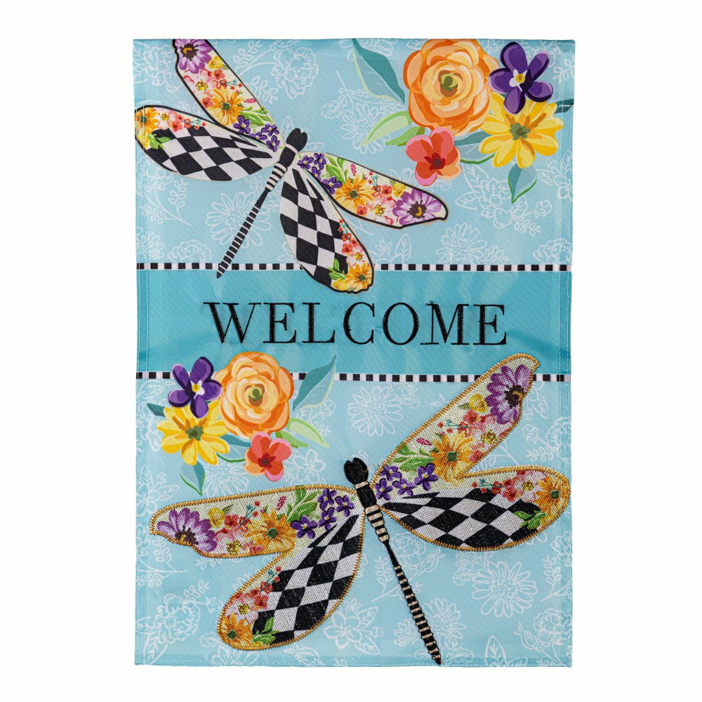 Plow & Hearth Mack Childs Dragonfly Applique House Flag