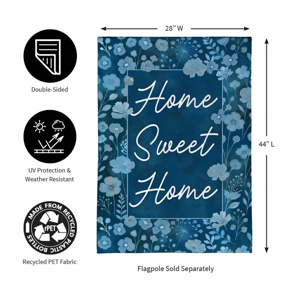 Plow & Hearth VivaStyle Gilded Meadow Burlap House Flag TWO