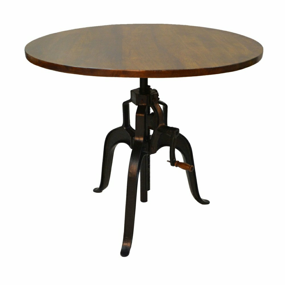 Plow & Hearth Bentley Adjustable Crank Table, Chestnut
