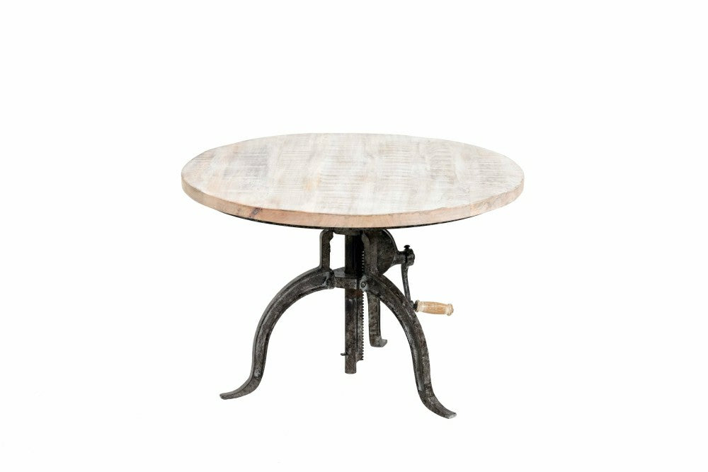 Plow & Hearth Riley Adjustable Height Rustic Coffee Table, Natural Driftwood