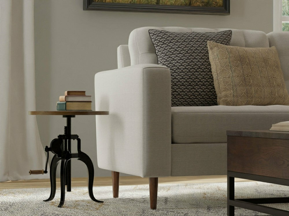 Plow & Hearth Regan Adjustable Accent Table, Harvest Oak