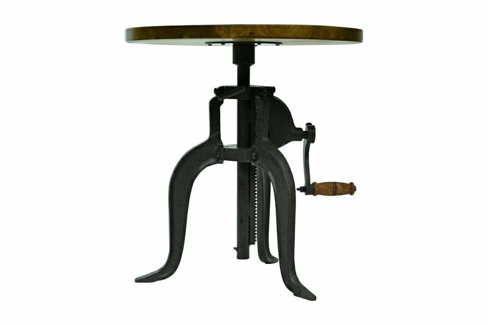Plow & Hearth Regan Adjustable Accent Table, Harvest Oak