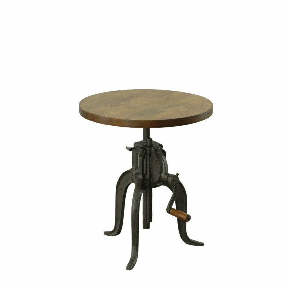Plow & Hearth Regan Adjustable Accent Table, Harvest Oak