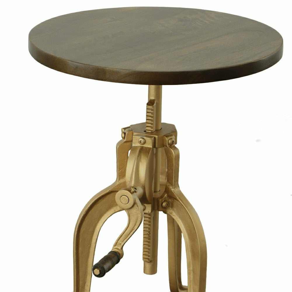 Plow & Hearth Regan Adjustable Accent Table, Elm