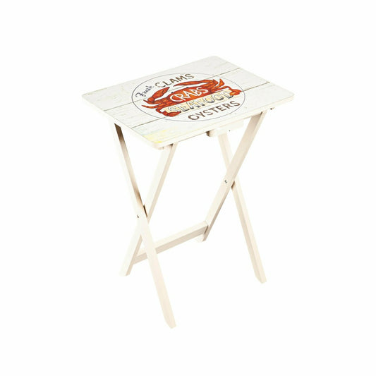 Plow & Hearth Nautical TV Tray Set With Stand, Set of 4