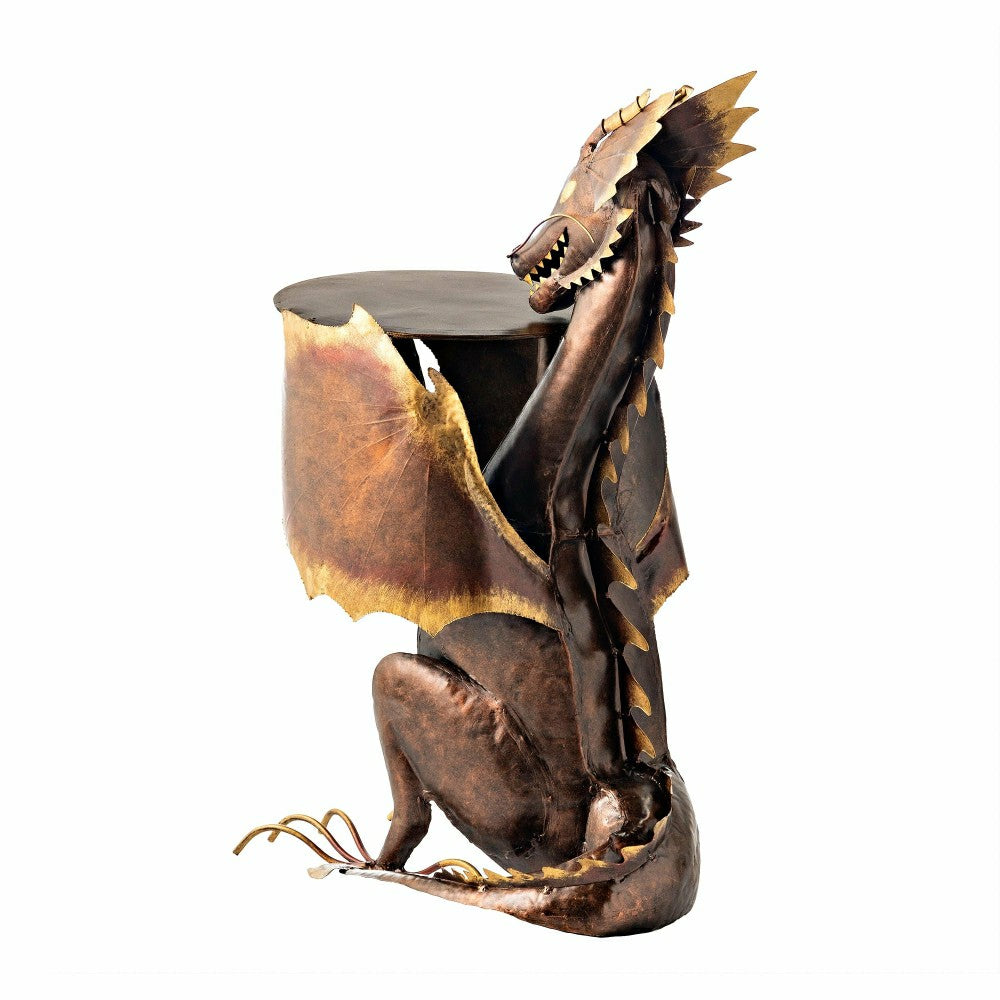 Plow & Hearth Metal Dragon Accent Patio Table